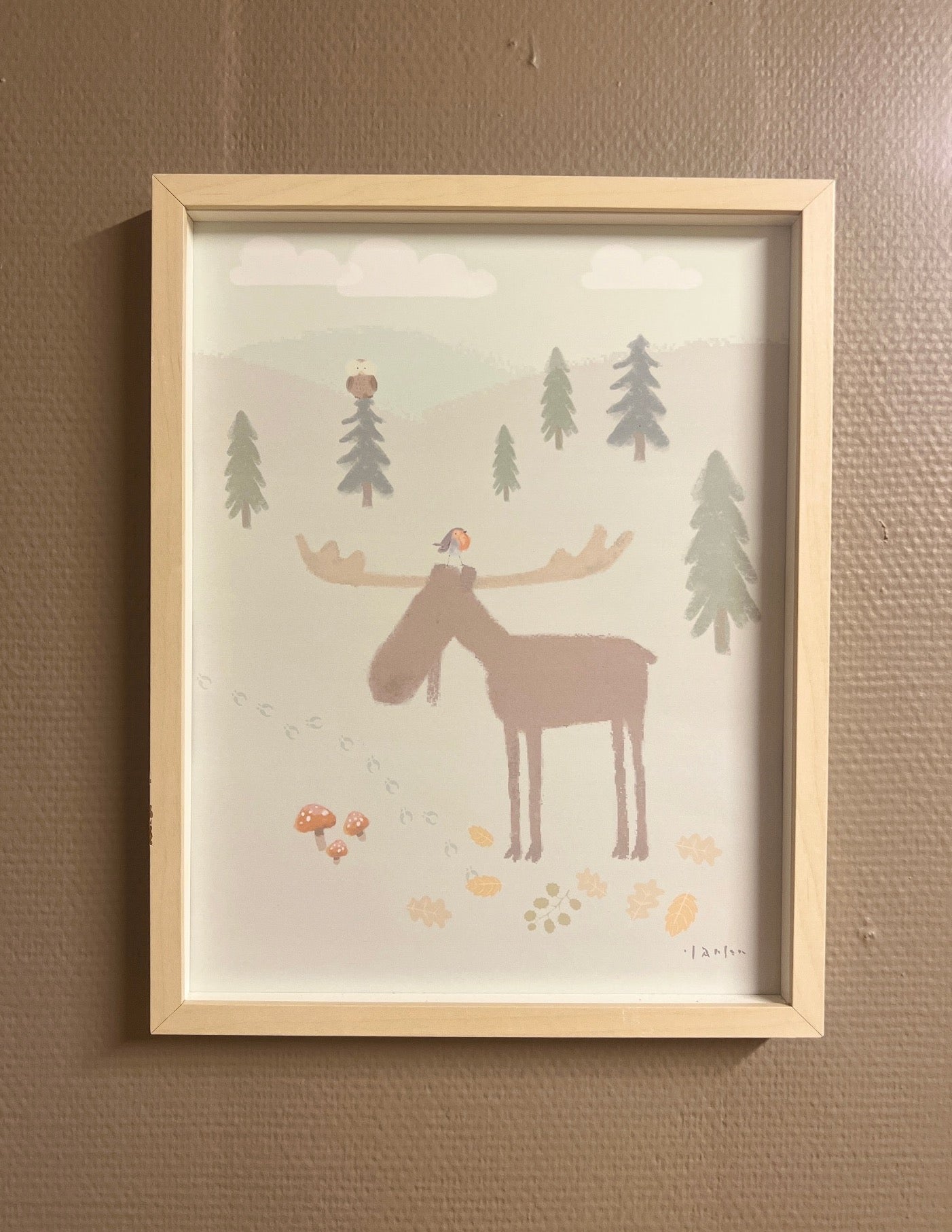 Barneplakat i nydelig, norsk design fra Little Climby kunstner Oscar Jansen