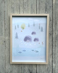 Barneplakat i nydelig norsk design - Motiv Pinnsvin