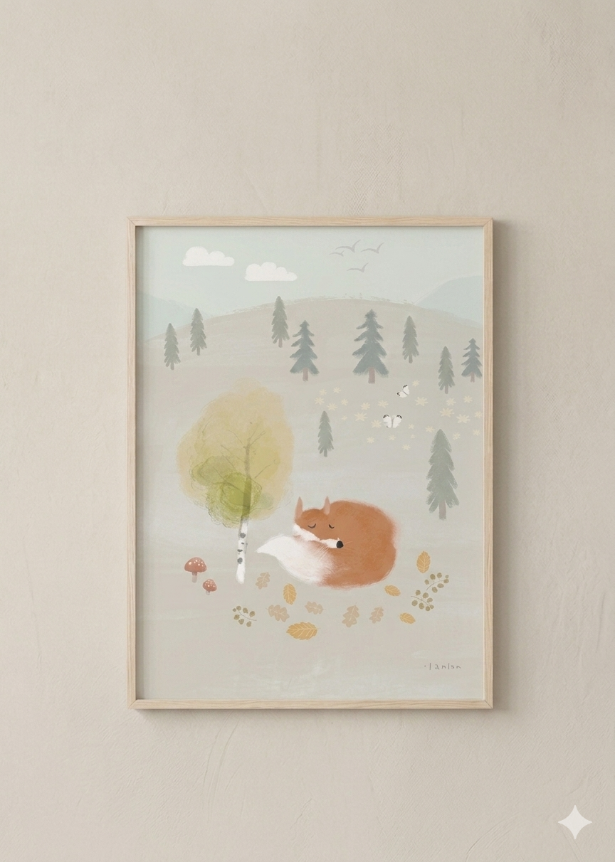 Barneplakat i nydelig norsk design - Motiv Rev