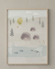 Barneplakat i nydelig norsk design - Motiv Pinnsvin
