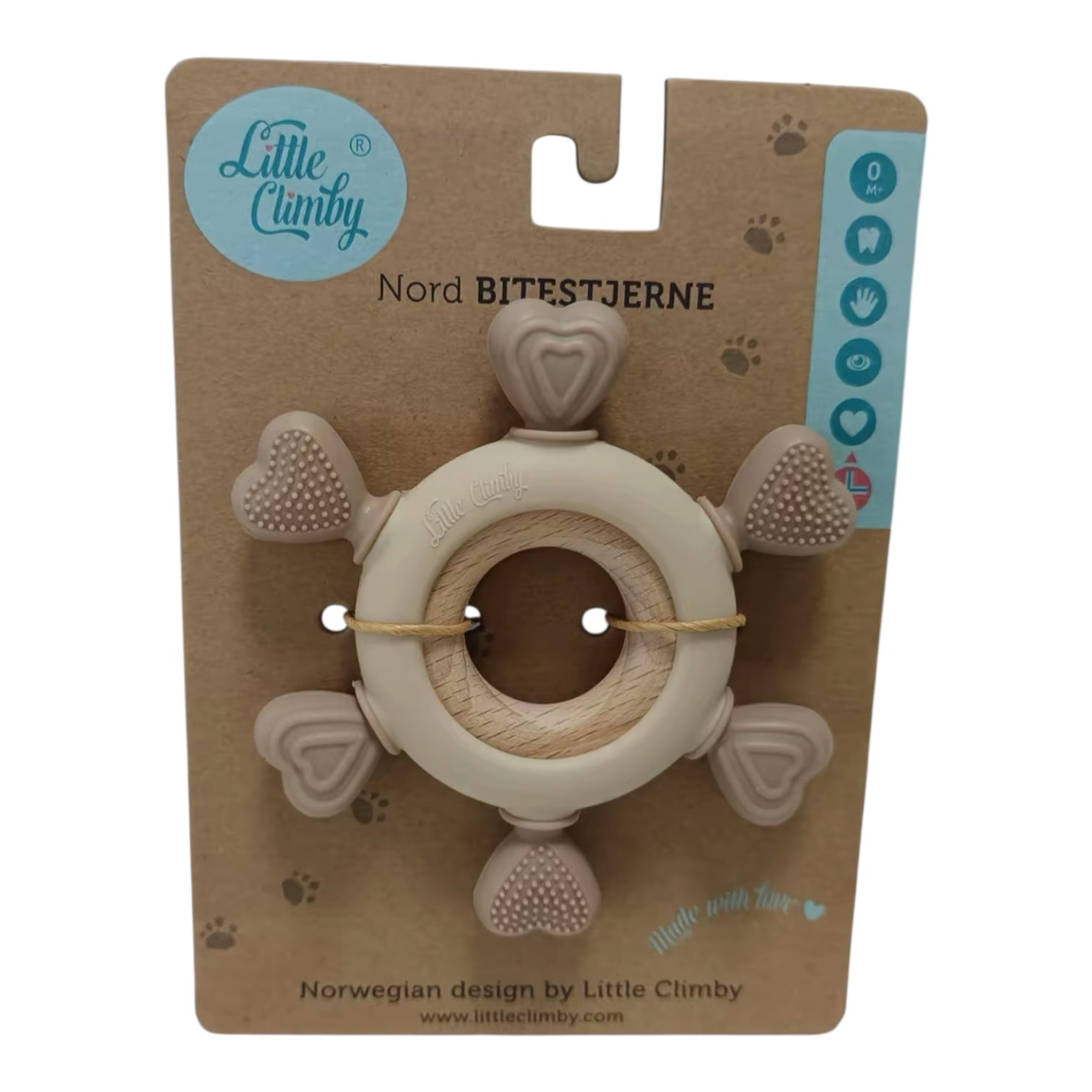 Nord Bitestjerne_bitring for kløe i gommene_biteleke for kløe i tennene. Best biteleke til baby. Barselgave og gave til babyshower-populær gave til nyfødt populær dåsgave og gave til navndag. Best babyleke bitestjerne babyleker . Bitestjerne Little Climby. Nord bitestjerne fra Little Climby 